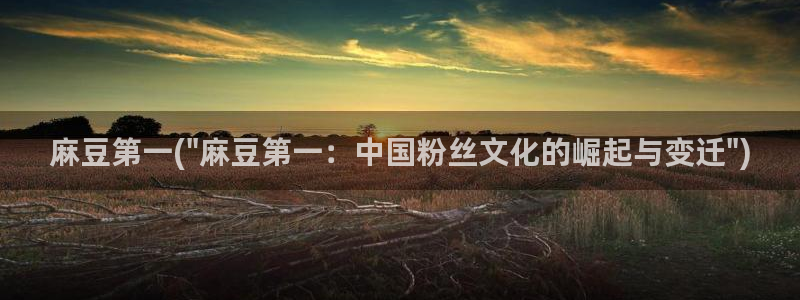 青草社区麻豆：麻豆第一(\